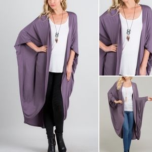 ✅NEW ARRIVAL➡️Purple Cocoon Duster Cardigan